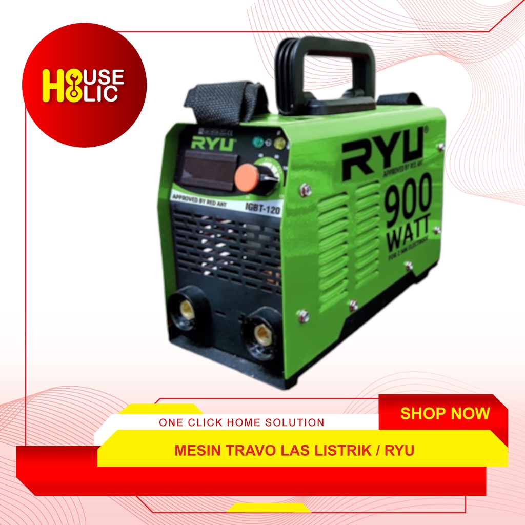 RYU Mesin Travo Stafo Las Listrik Set 900 Watt / Inverter IGBT 120-1