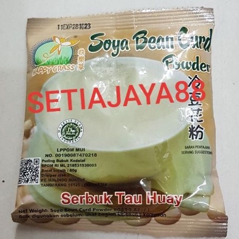

HAPPY GRASS SOYA BEAN CURD POWDER 80 GRAM/SERBUK TAU HUAY