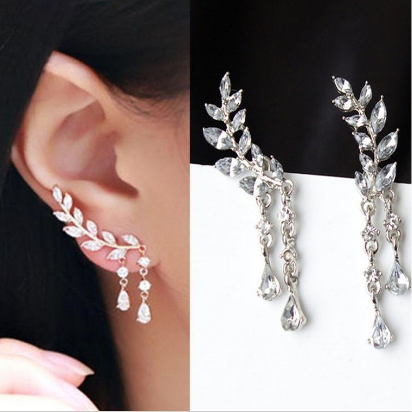 Anting Wanita E52 TASSEL CRYSTAL Korea Fashion Women Earring Crystal Pesona Perhiasan Giwang Cewe