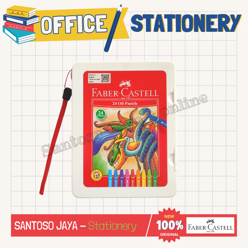 

Crayon FABER CASTELL 24 Warna - Krayon Minyak - Oil Pastel 120089A