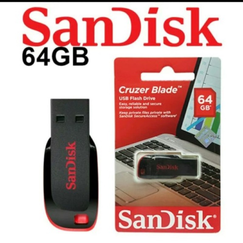 SanDisk Cruzer Blade CZ50 USB Flash Drive - 64GB