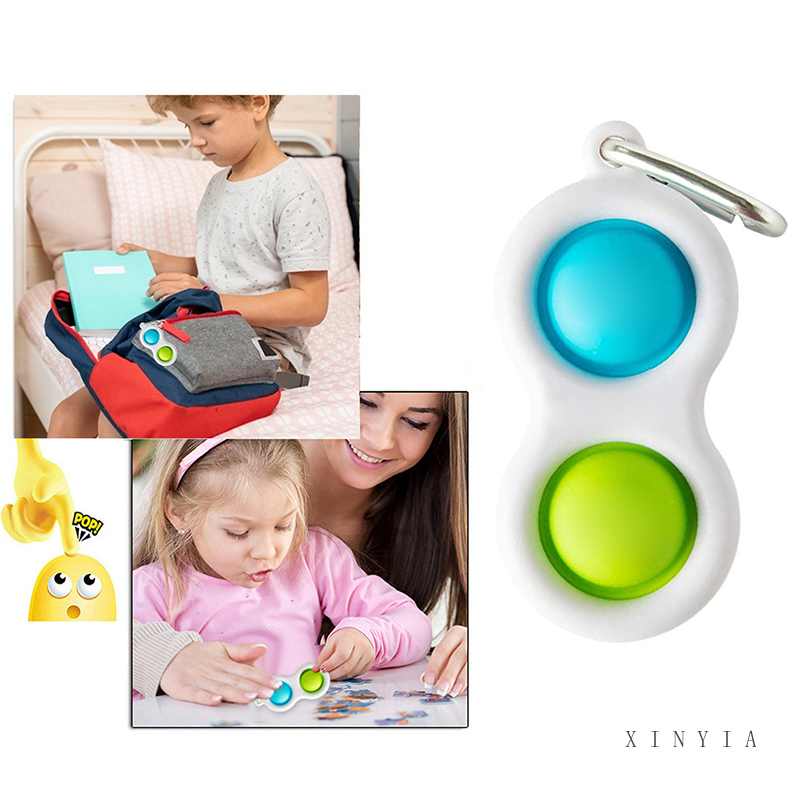 【COD】 Gantungan Kunci TikTok Pop It Gelisah Mainan Mainan Otak Gemuk Sederhana Dimpl Digit Simple Dimple Key Chain Stress Release Toy Silicone Push Pop Mainan Pendidikan Balita Bayi Pembelajaran Dini / Mainan, Game &amp; Koleksi