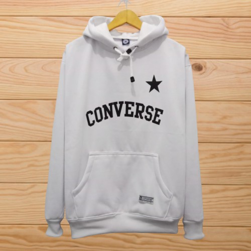 black hoodie with white stars