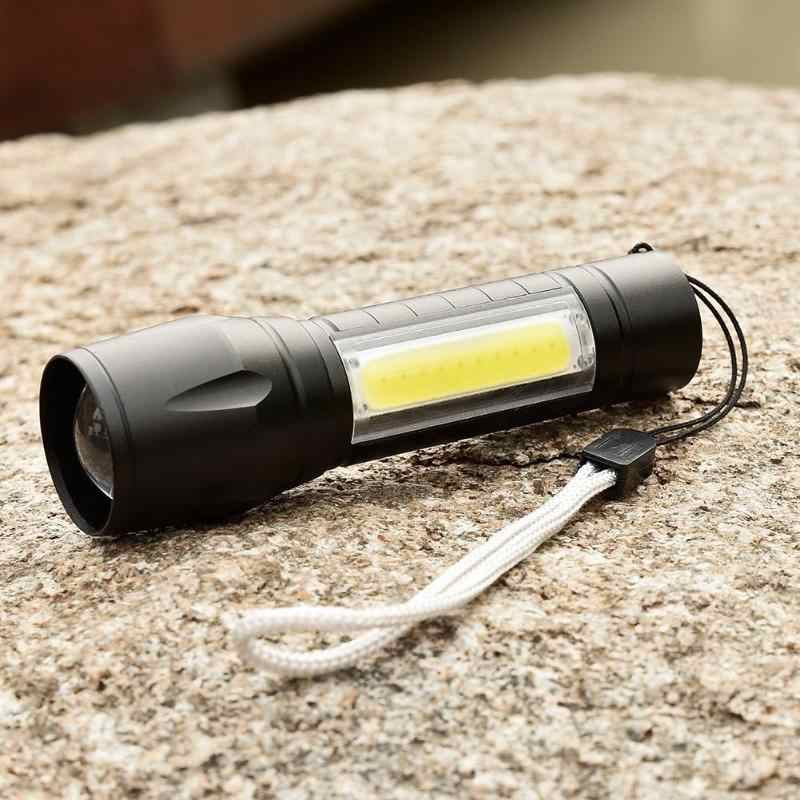 TaffLED Senter LED Q5 + COB USB Rechargeable Zoom Lentera Bisa di Cas Lampu Camping isi Ulang 1517