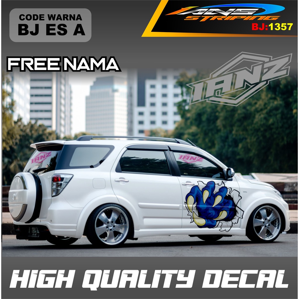 STIKER DECAL MOBIL MOTIF KERENN / SICKER MOBIL TOYOTA RUSH AVANZA XENIA INNOVA TERIOS