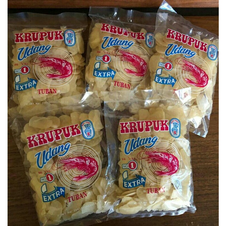 

Krupuk / Krupuk udang / Krupuk udang cap guci toak asli Tuban 250gr