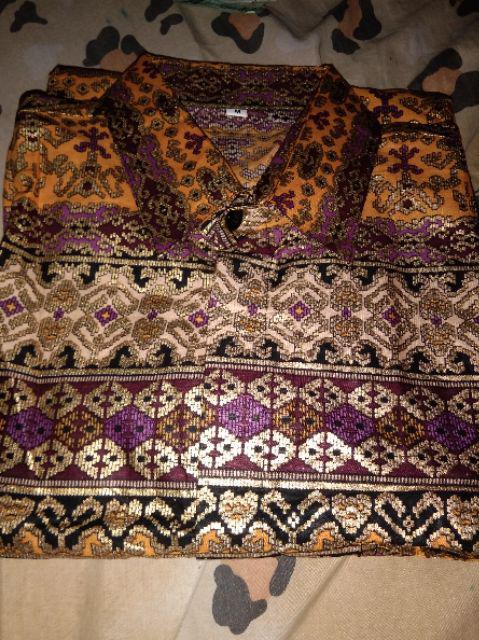Batik Couple Maxi Brocade Cendrawasih Kekinian Pakaian Kerja Kantor Kondangan Brokat Cindrawasih