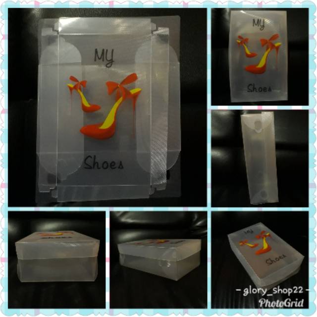 Box sepatu/box sepatu premium/clear box/shoes box/kotak sepatu/kotak sepatu transparan