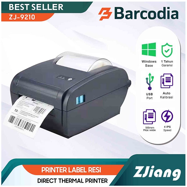 BARCODE PRINTER ALAMAT / PRINTER LABEL IWARE LP-9210U SIZE 110MM USB BLUETOOTH