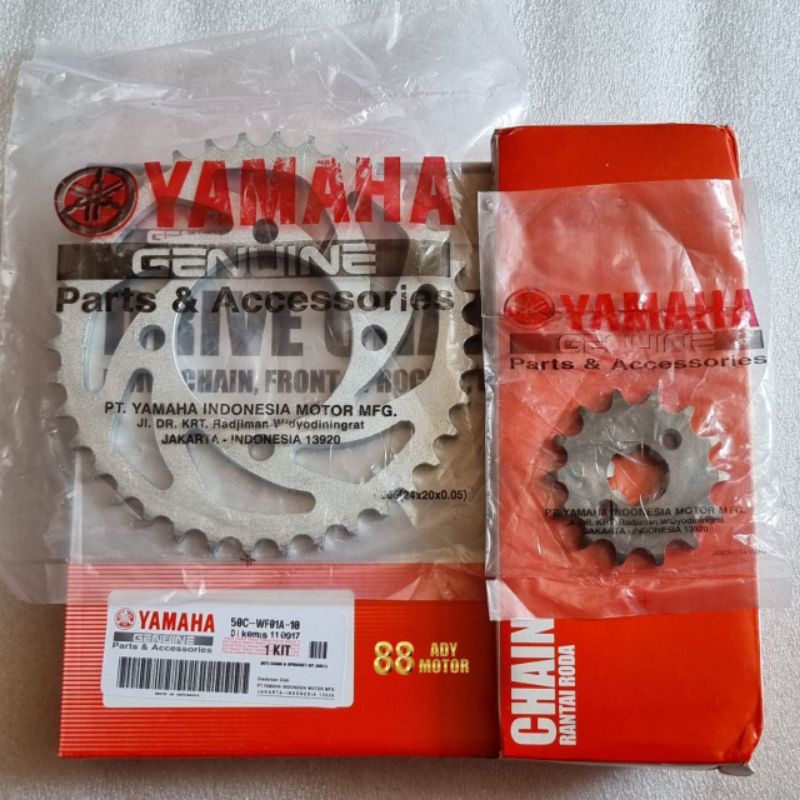 Gear Set / Gear Paket 50C Jupiter MX New / Mx 135 New 5 Speed Original Yamaha