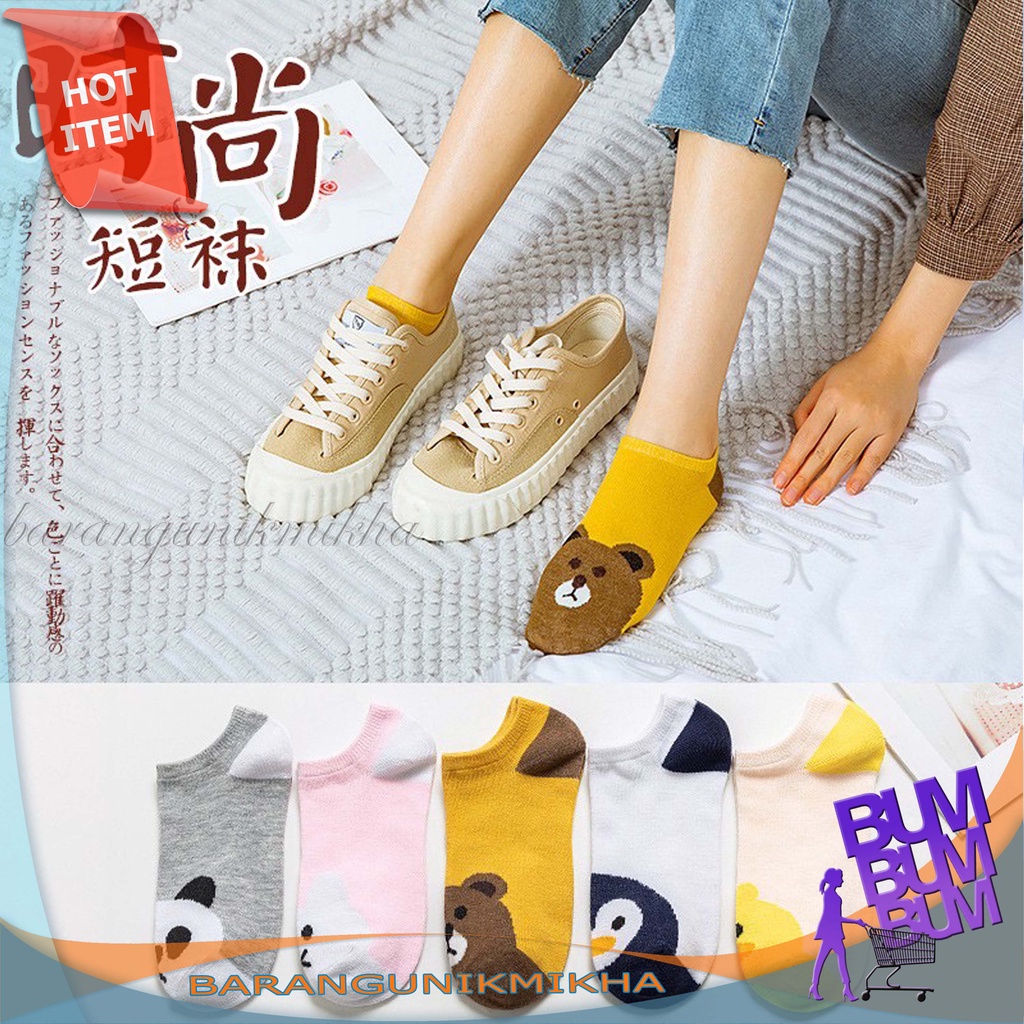 Kaos Kaki Wanita Polos Pendek Aksesoris Sepatu Anak Perempuan Kaoskaki Murah Semata kaki Import