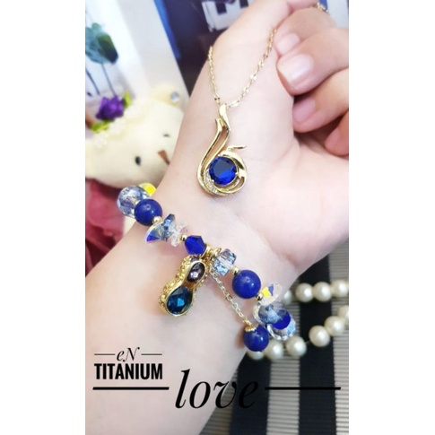 Gelang Kalung Titanium Biru 2874