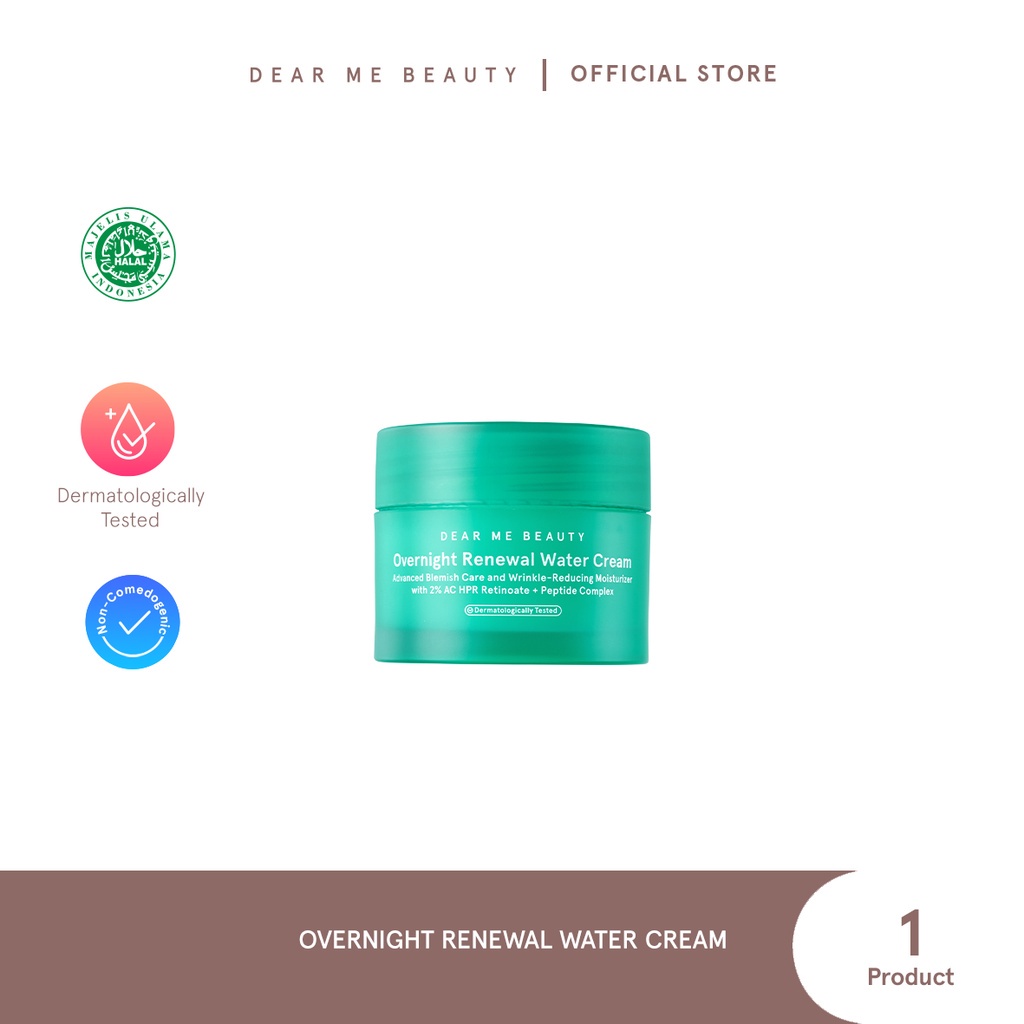 ✨ AKU MURAH ✨ Dear Me Beauty Overnight Renewal Water Cream 30gr BPOM