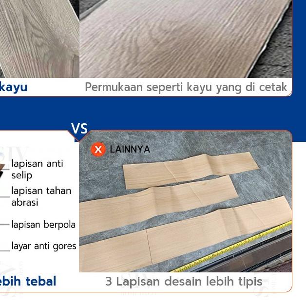 SIV 1 dus Lantai Vinyl Stiker Vinil Lantai Motif Kayu Vynil Lantai Stiker PVC Vinyl Floor Sticker Fi