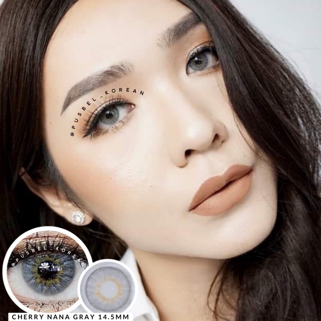 Cherry nana brown &amp; gray softlens original korea high quality