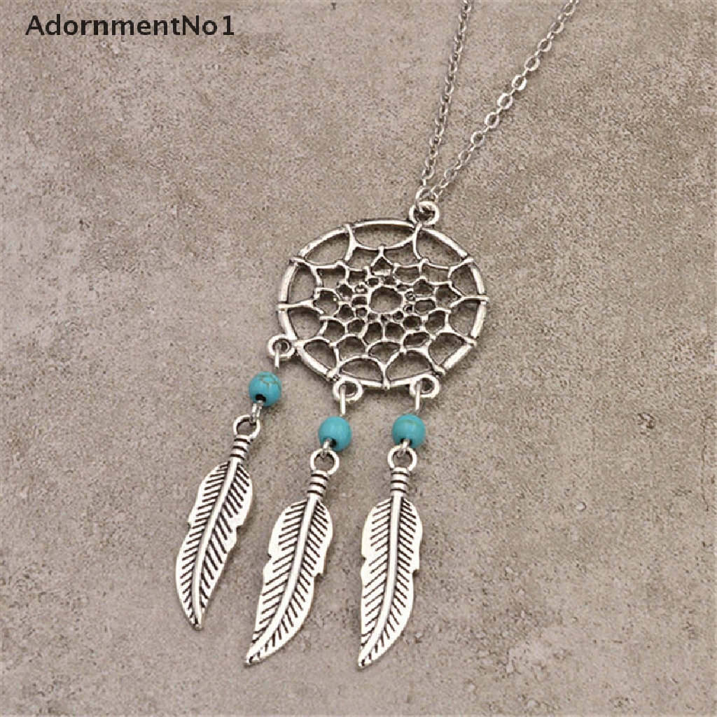 [AdornmentNo1] Ladies New Dream Catcher Feather Pendant Necklace Charm Turquoise Chain Necklace [new]