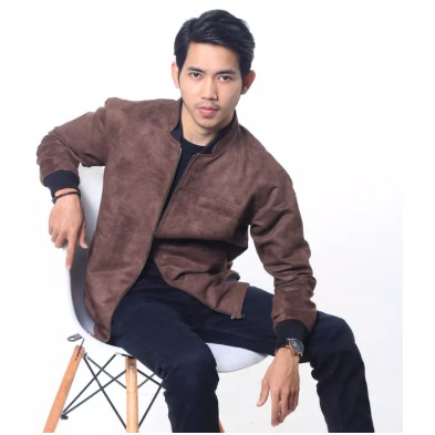Libra Original Jaket Pria Suede - Brown, M