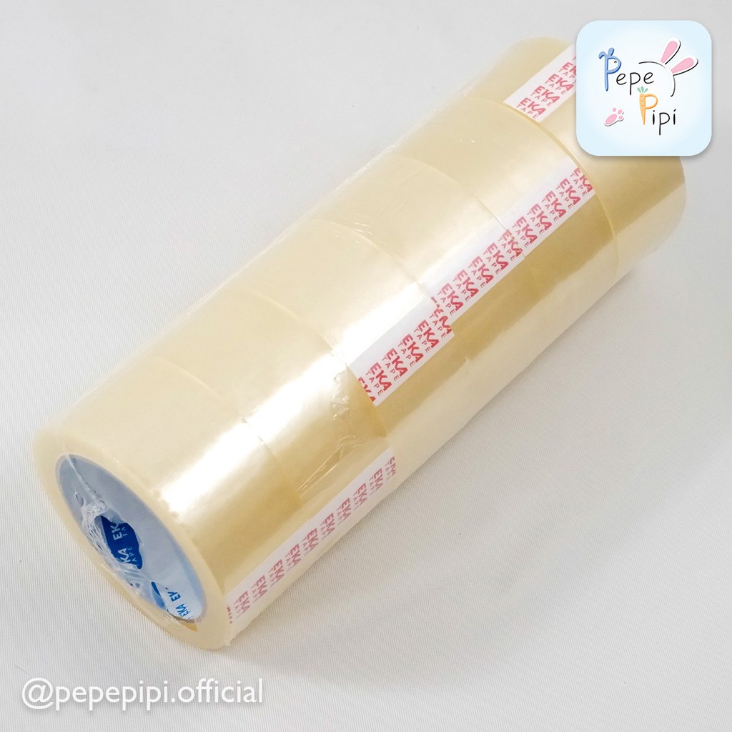 Lakban Putih Eka Tape Kandy tape  Solasi Besar Ekatape Lebar 2 inch panjang 85 yard