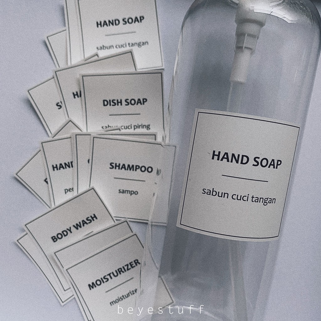 

MINIMALIST LABEL - Sticker Kamar Mandi | Sticker Label | Sticker Botol | Label Nama