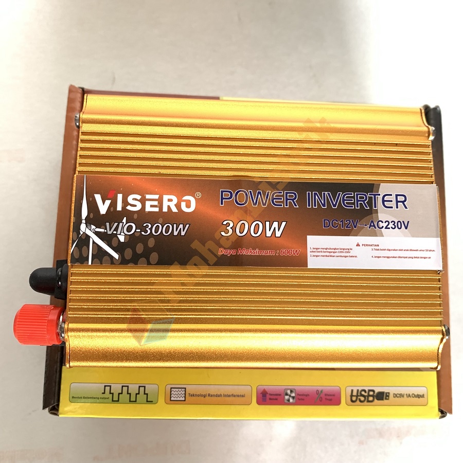 POWER INVERTER VISERO 300 Watt 300W DC 12V to 220V PENGUBAH ARUS