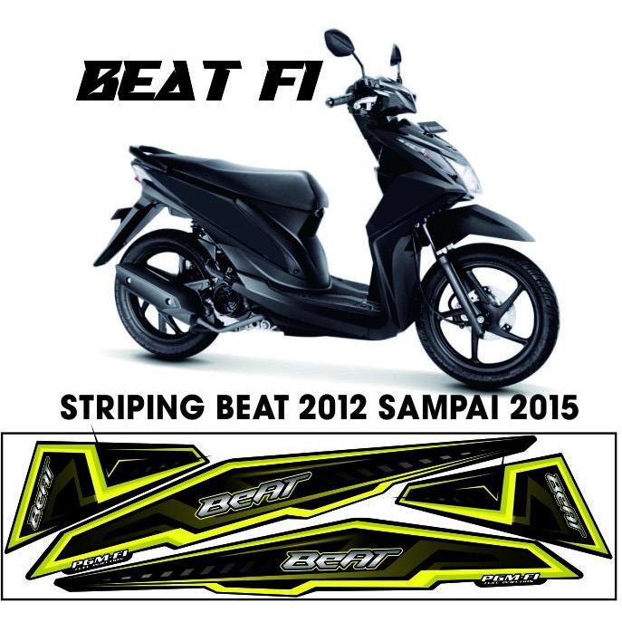 STRIPING MOTOR LIS BEAT FI 2012-2015 SIMPLE ELEGAN LIS KUNING -AMARONA-