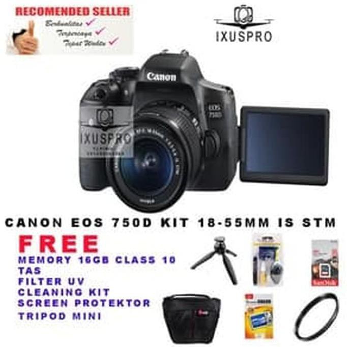 PROMO CANON EOS 750D KIT (EF-S18-55MM IS STM) /CANON EOS750D / EOS 750 D TERLARIS