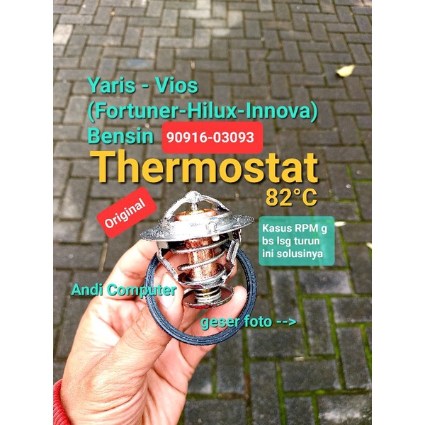 Thermostat Termostat Innova Hilux Bensin Yaris Vios Fortuner Ori Asli