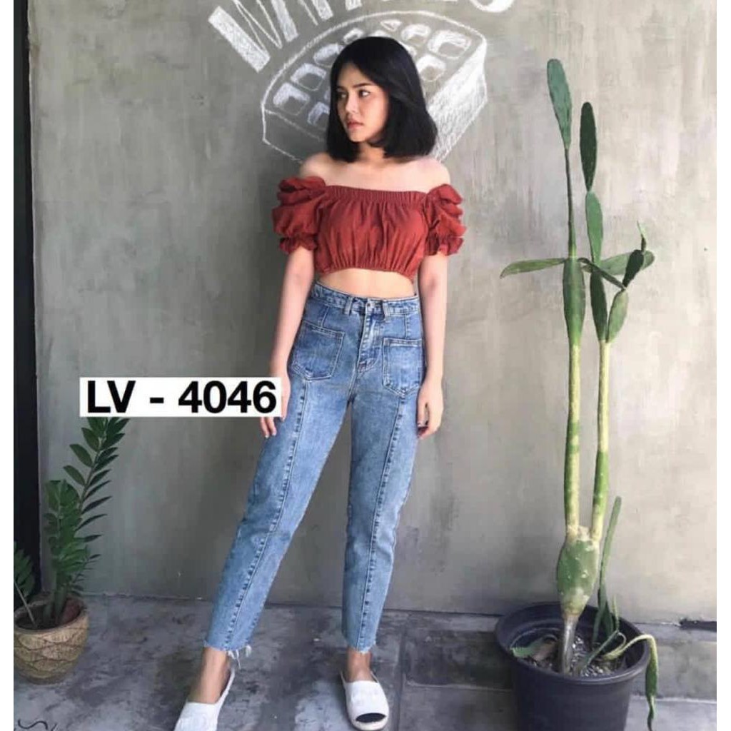 FREE ONGKIR Celana  Boyfriend  Jeans  Wanita Snow Luvena 