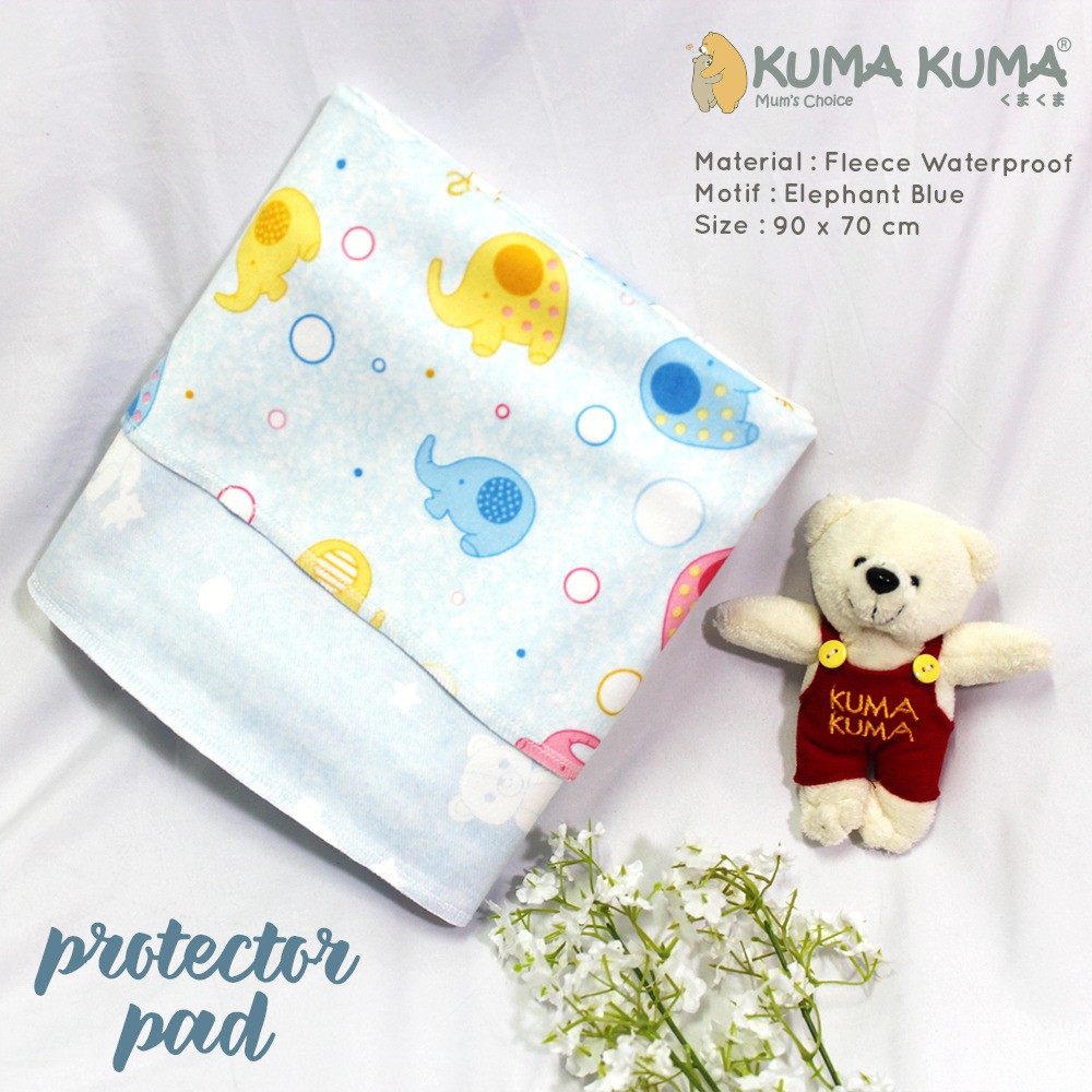 BH01 Kuma kuma Protector Pad 90 x 70 Kuma Kuma 001516 Perlak Kuma kuma Alas Ompol Bayi Premium