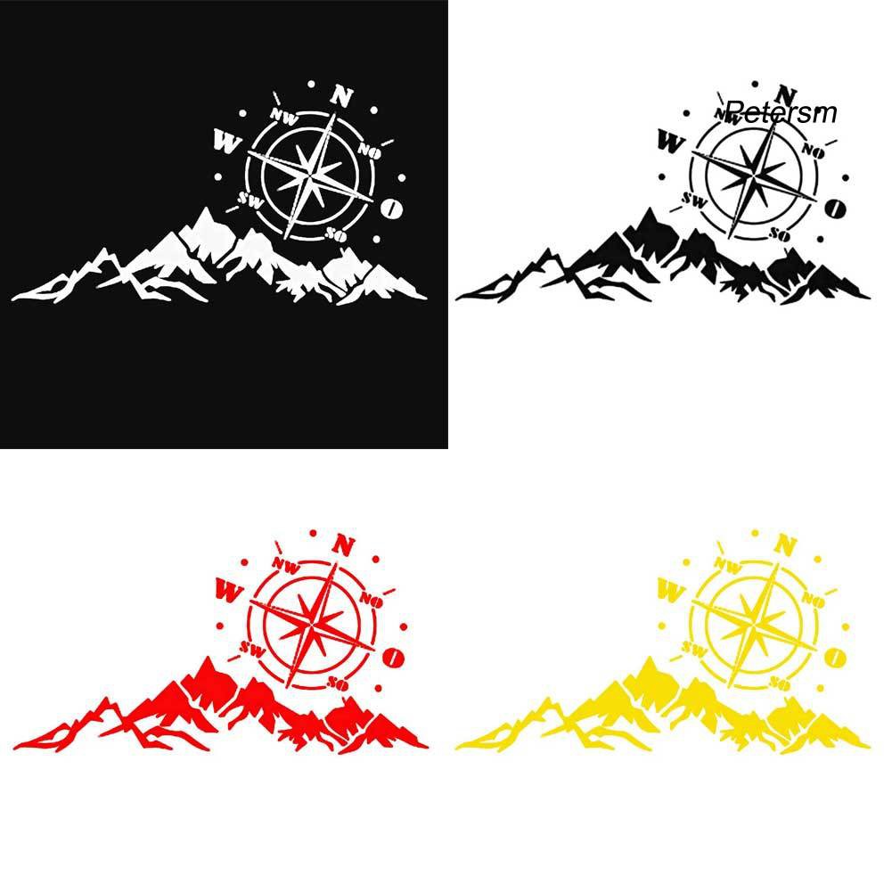 YE*Compass Mountains Car-Styling SUV Off-road Reflective Decals Sticker Decoration