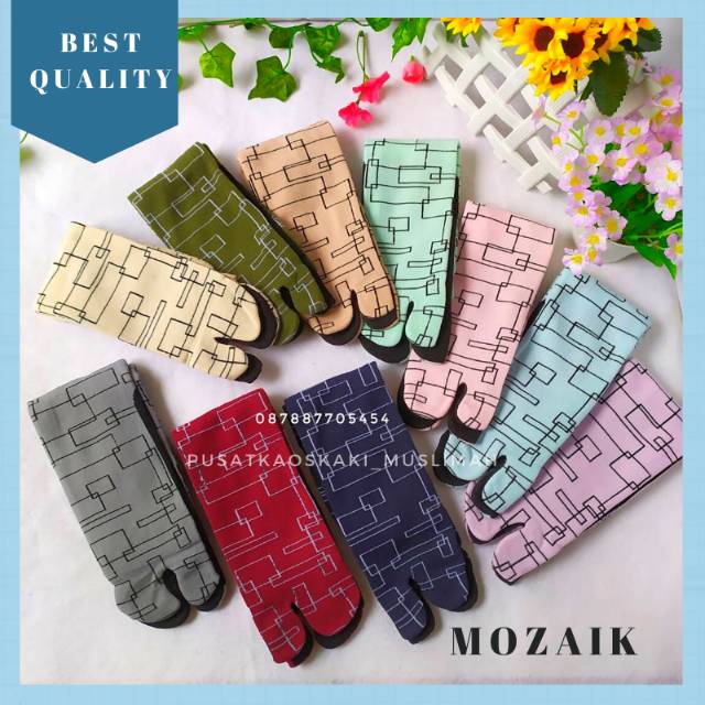 [12 PASANG] KAOS KAKI MOTIF MOZAIK