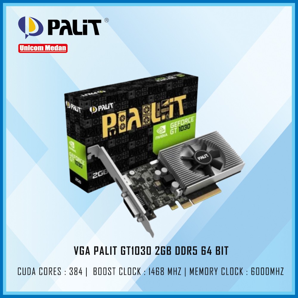 VGA PALIT GT1030 GT 1030 2GB DDR5 64BIT -GARANSI RESMI