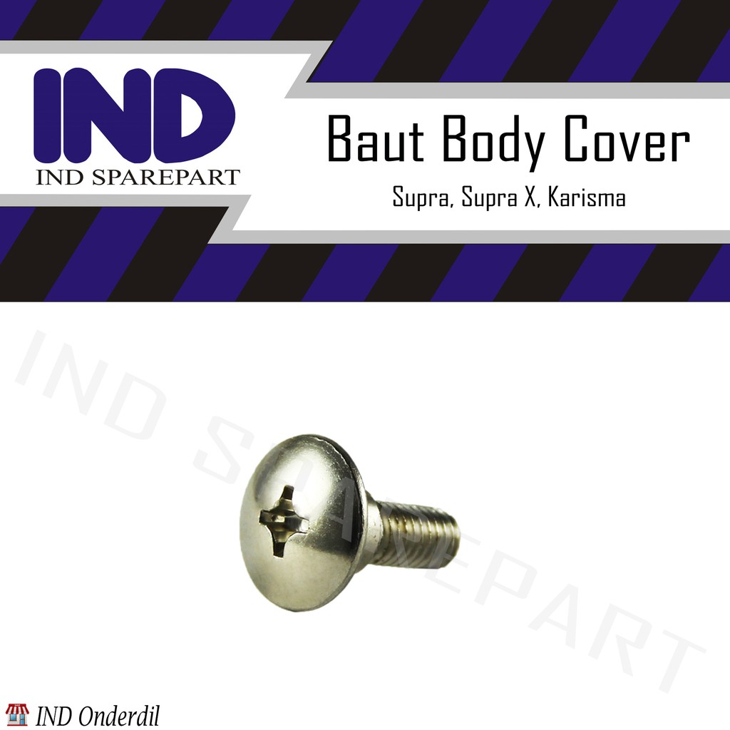 Baut/Baud Body/Bodi Cover Supra &amp; Supra X &amp; Karisma M6x12 - 6x12