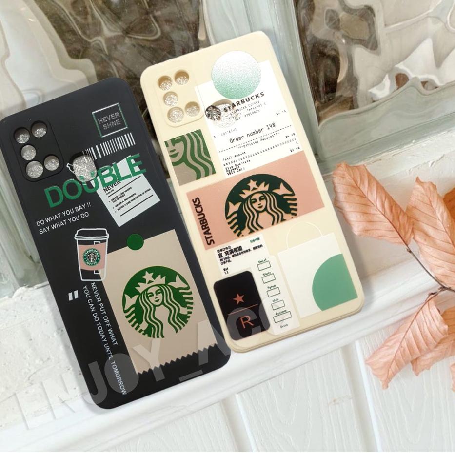 ✪11.11✪ CASE CASING SOFTCASE STARBUCK BLACK CREAM SAMSUNG A01 A10S A12 A21S A22 5G A51 J2PRIME