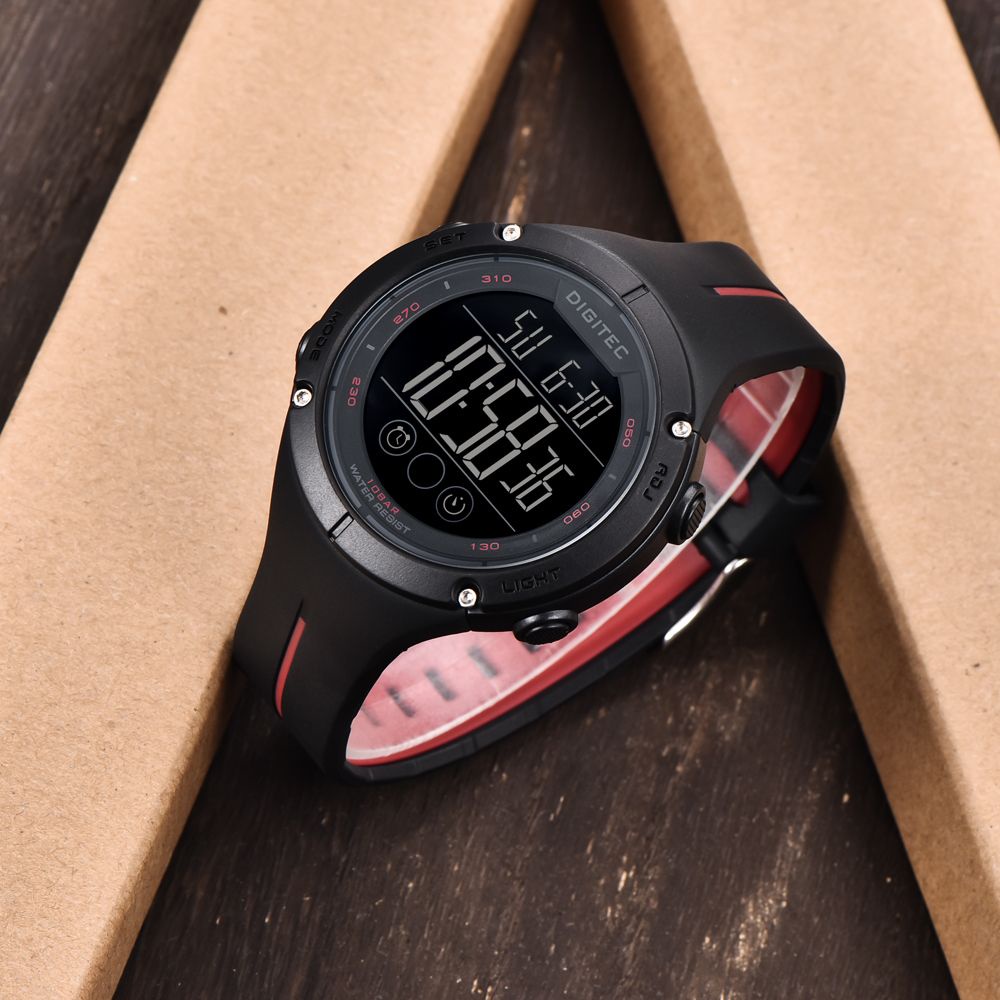 JAM TANGAN COWOK SPORT DIGITEC TYPE DG-5033T/ DIGITEC DG-5033T/ SPORT COWOK DIGITEC STRAP KARET/DIGITEC COWOK TYPE 5033T WATER RESISTANT 100M