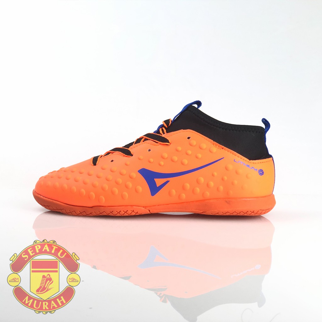 Sepatu Futsal Ardiles Lithium - Orange/Biru Royal