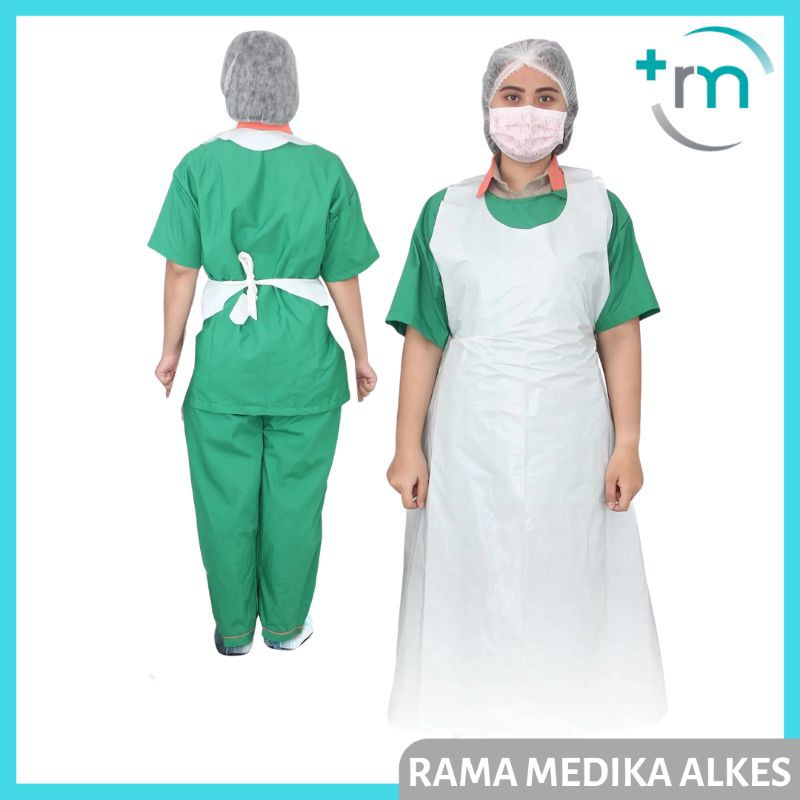 Apron Plastik Celemek operasi tindakan bedah Onemed (per lembar)
