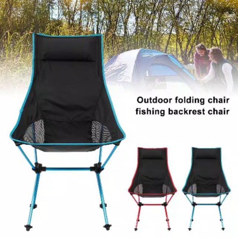 kursi lipat outdoor premium sandaran badan   kursi travel camping piknik   folding chair ultralight