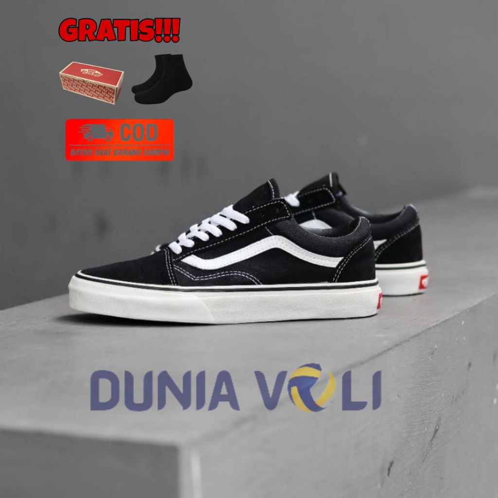 Sepatu Sneakers Vans OLDSKOOL Classic Premium [Free Kaos Kaki]