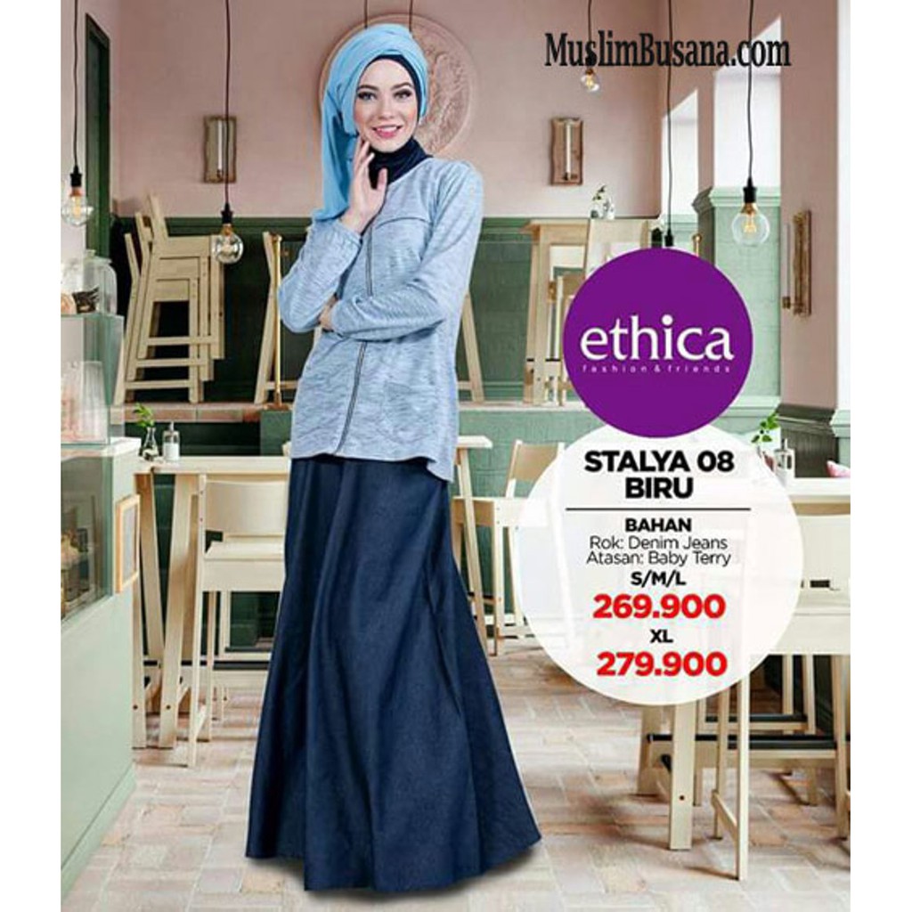 SETELAN ROK ETHICA STALYA 08 BIRU