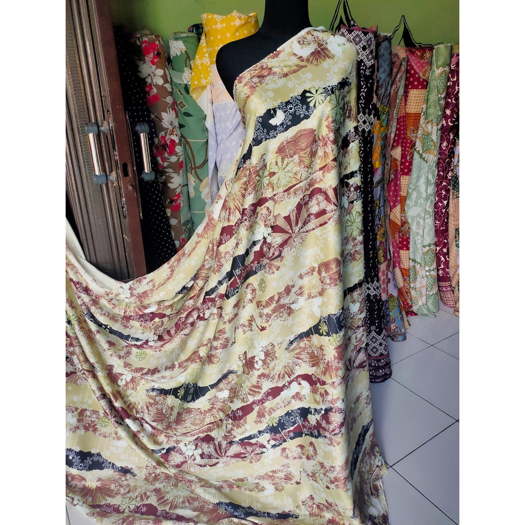 Kain Maxmara lux Motif Soft Green untuk Gamis / Tunik ( Per 0.5 m )