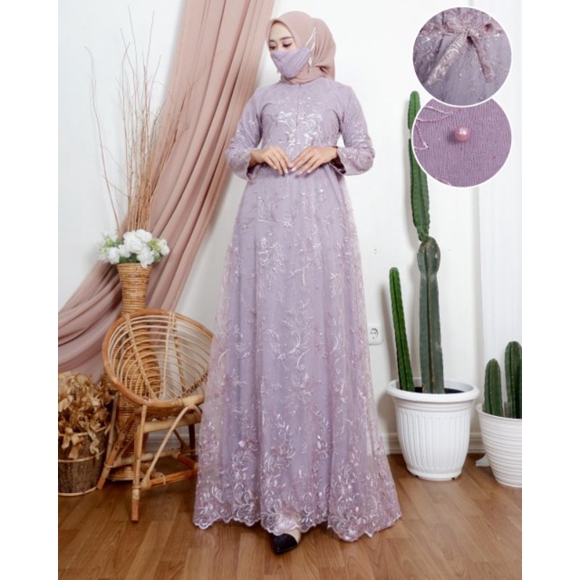 WILI MUSLIM / GAMIS AGUSTINE DJ / DRESS TILE BUSUI QUALITY PREMIUM / GAMIS PESTA KONDANGAN MEWAH DAN