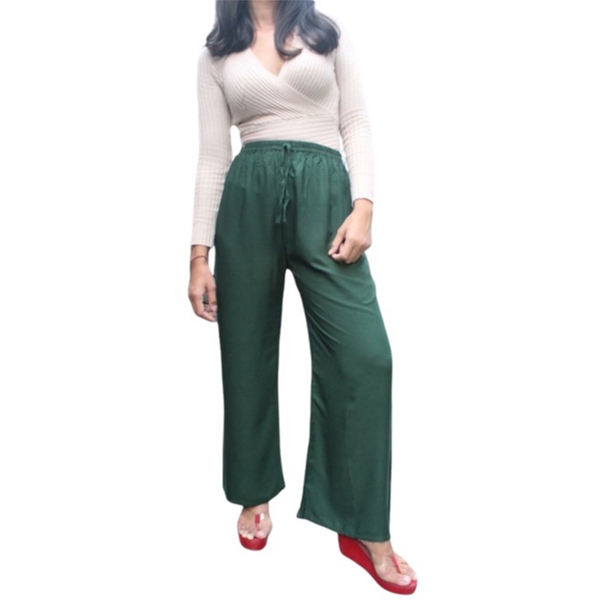 BASIC KULOT PANJANG HIGHWAIST PREMIUM-BASIC HIJAU