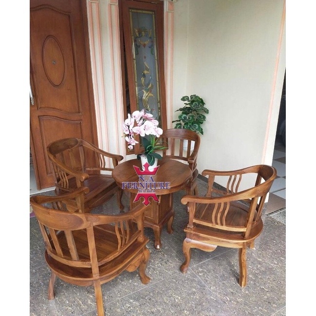 kursi teras lenong jati, kursi teras minimalis jati