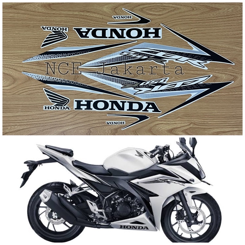 STIKER STRIPING MOTOR CBR 150 R CBR150R CBR 150R 2017 PUTIH LIS HITAM