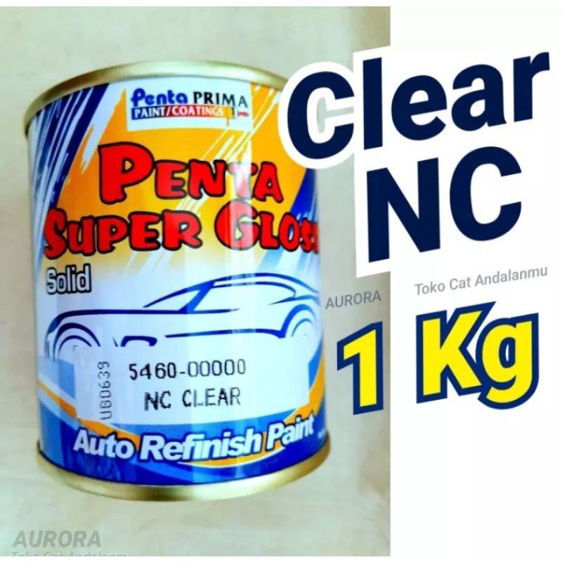 Cat Penta Super Gloss 1Kg NC Clear Anti Gores Mengkilap Clire Clir Pernis Claer Vernis Fernis Vernis