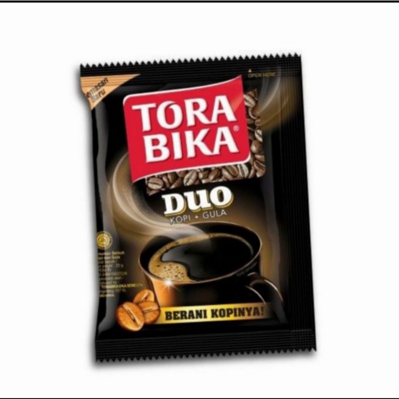 

Kopi Torabika duo kopi + gula sachet