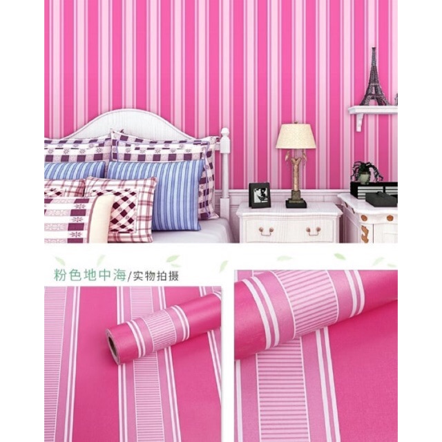 Wallpaper Dinding / Wallpaper Sticker SALUR PINK