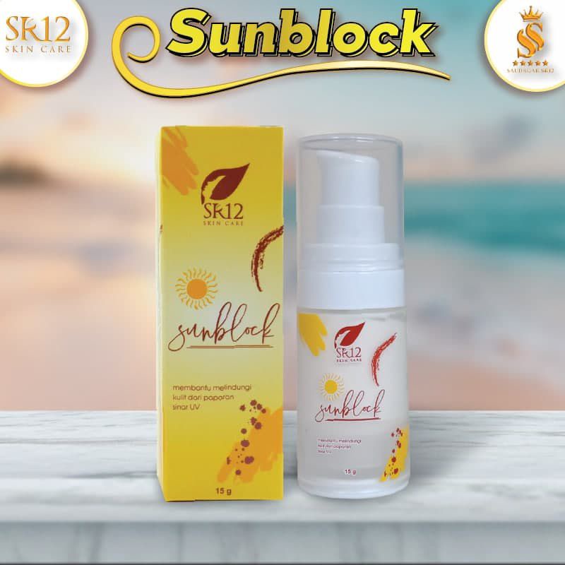 SUNBLOCK SPF 30 SR12 ANTI BELANG/ PERAWATAN WAJAH / SPF 30++ / KRIM GLOWING / KRIM WAJAH / BPOM / PEMUTIH WAJAH / SUNSCREEN WAJAH