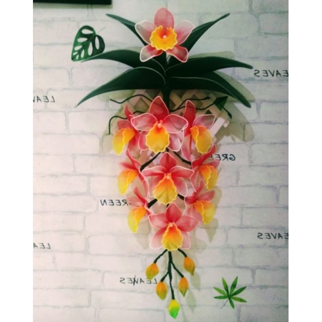 bunga dinding dari kain stoking